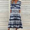 GMXIA Women's Fashion Summer Spring Floral Print 2/1 Sleeve V-Neck Casual Dresses