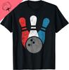 Distressed Bowling TShirt for Unisex Bowling Pins and Ball TShirt Unisex Summer Streetwear Tops Streetwear Camiseta Hombre