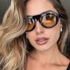 Vintage Oval Sunglasses Women Trendy Punk Frame Shades Fashion Luxury Brand Leopard Trend Design Round Eyewear Uv400