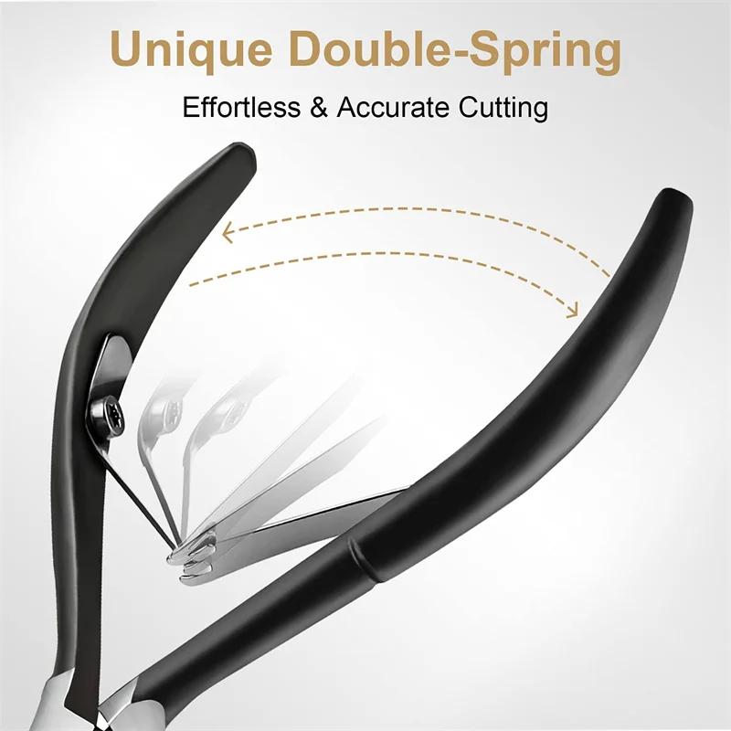 Nailpop Professional Stainless Steel Nail Cutter Scissor Nippers Function Cuticle Pusher Remover Manicure Nail Art Care Tool Kit