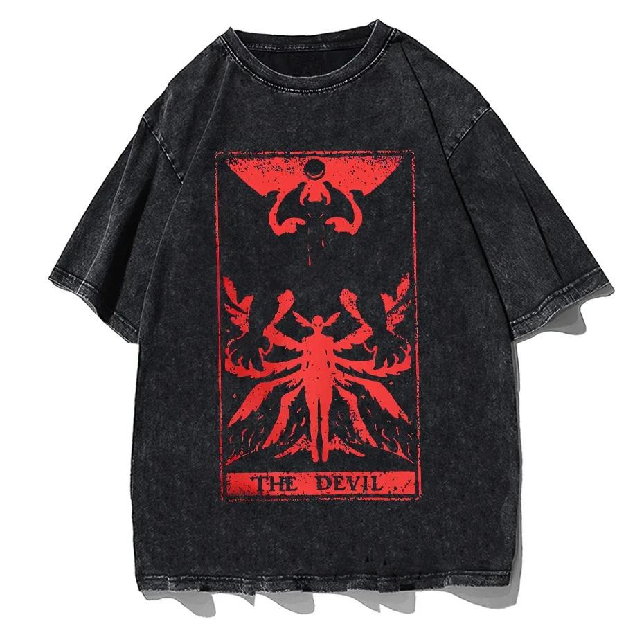 Djävulens Tarot Debiruman Devilman Crybaby Herr T-shirt Japan Anime T-shirt Harajuku Manga T-shirts Bomullskläder