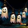 Halloween Decoration LED Flashing Light Festival Dress Up Glowing Wizard Ghost Hat Lamp Horror Atmosphere Decor Hanging Lantern