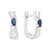 Silver Earrings with Nano Sapphire 0.638ct (2189022)