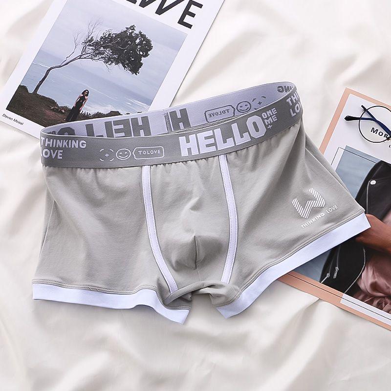 Sexy Plus Size Cuecas Calzoncillos Vyriškos kelnaitės Medvilniniai BokseriaiŠortai Vyriški apatiniai Vyriški Bokseriai Kvėpuojančios U išgaubtos vyriškos apatinės kelnės