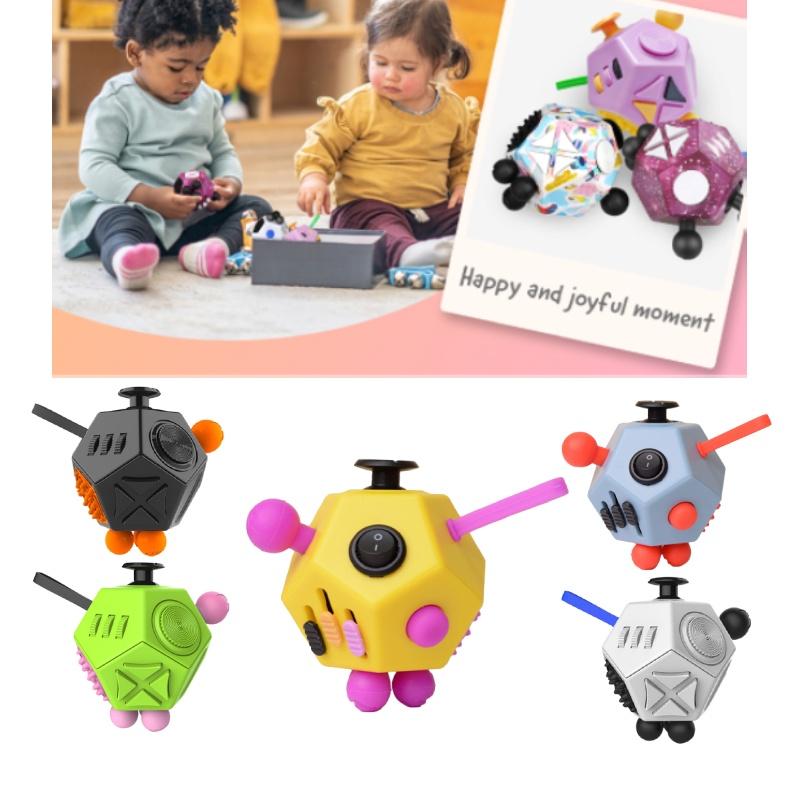 Cubo Fidget Dodecagono Giocattolo Antistress Superiore Per Adulti Bambini