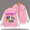Nuova giacca casual, giacca primavera-autunno Uniforme da baseball per bambini, K-pop, stampa cartone animato devil hunter, maglietta sportiva carina da ragazza