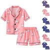 Yürüyor Çocuk Bebek Erkek Ve Kız Baskılı Pijama T Shirt Şort Takım