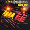 4PCS 50W 12ohm 12RJ LED Load Resistor Decoder Fix Hyper Flash Turn Signal Lights