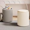 Storage Stool Low Round Modern Makeup Stools Aesthetic Comfortable Single Person Soft Chair Home Living Room Bedroom Furniture