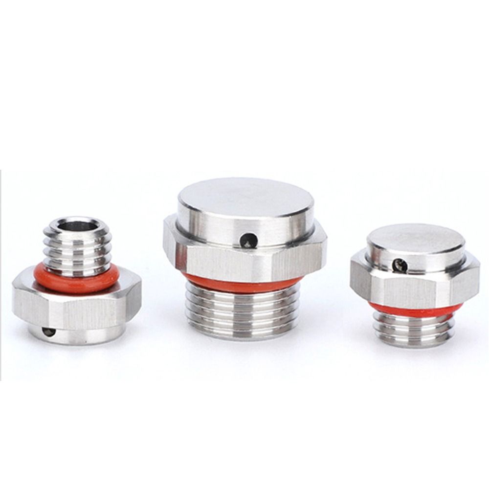 New 304 Stainless Steel Air Vent Valve Screw In Waterproof Breather Vent Valve M5 M6 M8 M10 M12 Metal Vent Plug