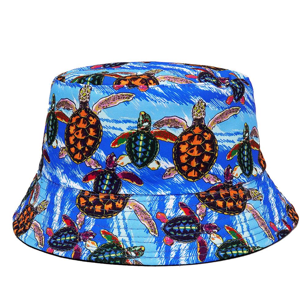 XUANCUI Herstellung Sommer Outdoor Freizeitkappe Allover Print Erdbeerfrucht Fischerhut
