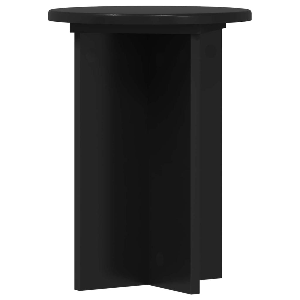 Plant Stand 2 Pcs Black Ø29.5 X 40 Cm Engineered Wood
