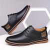 Hoge kwaliteit Heren Lage Snit Effen Kleur Vetersluiting Zakelijke Stijl Schoenen, Rubberen Zolen, Formele Herenschoenen, Kantoorfeest Business Casual Schoenen