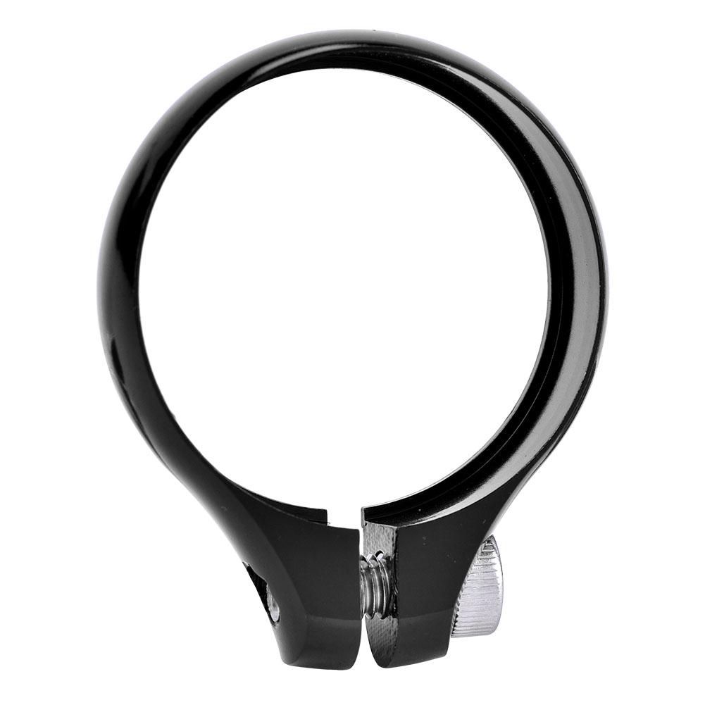 Ultraleichte Sattelklemme aus Aluminiumlegierung, 34,9 mm, für Mountainbike, Rennrad (Schwarz)