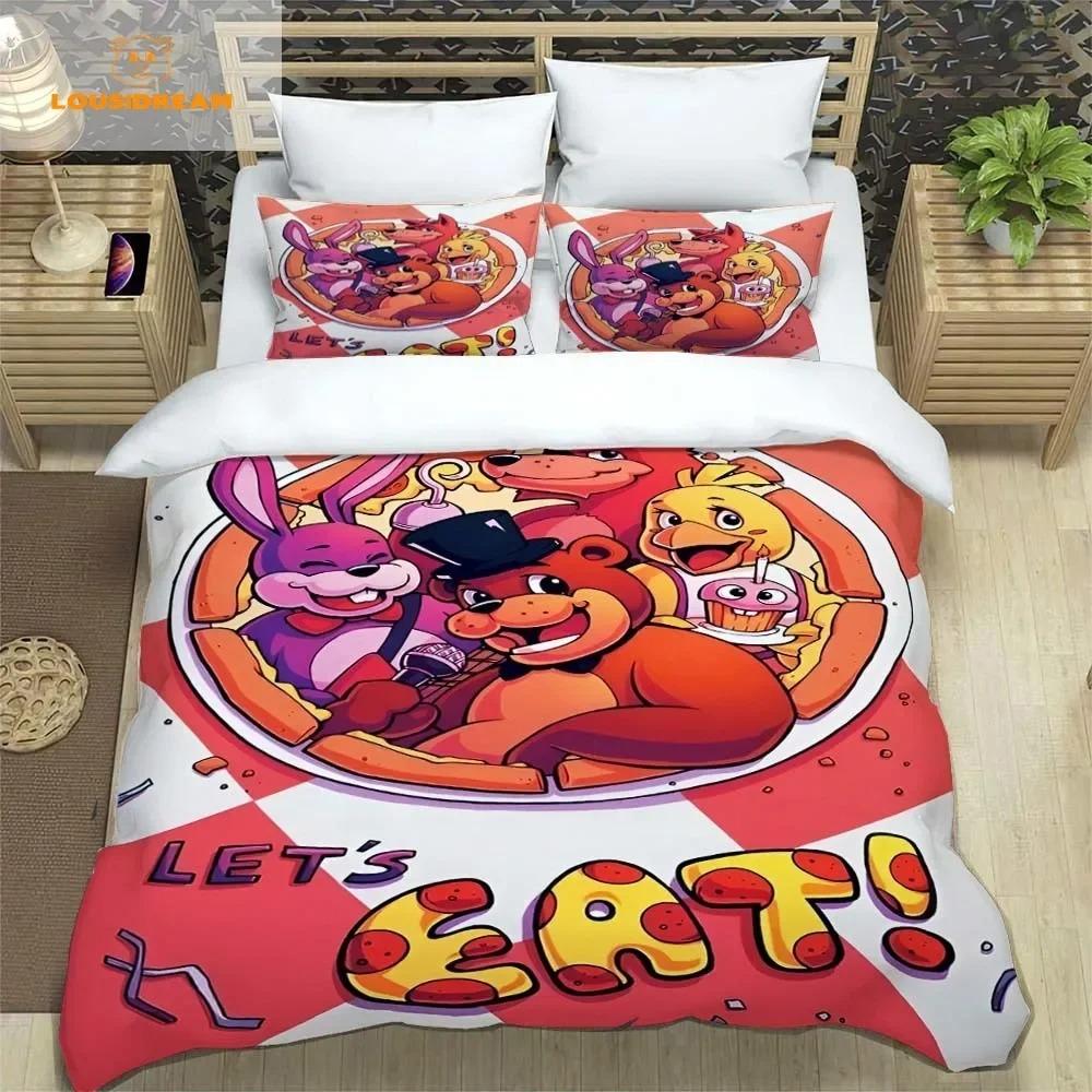 F-Five-Nights At Freddy´s FNAF Bedding Sheet Set King Twin Double Boys Bedding Mircofiber or Polyester Duvet Cover