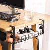 Undertable Storage Rack Metal Cable Tray Computer Desk Wire Organizer Without Perforated Kitchen Storage Accessories