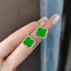High-Grade Four-Leaf Clover Earrings Fashion Exquisite Shining Earrings Senior Sense Of Ladies Earrings