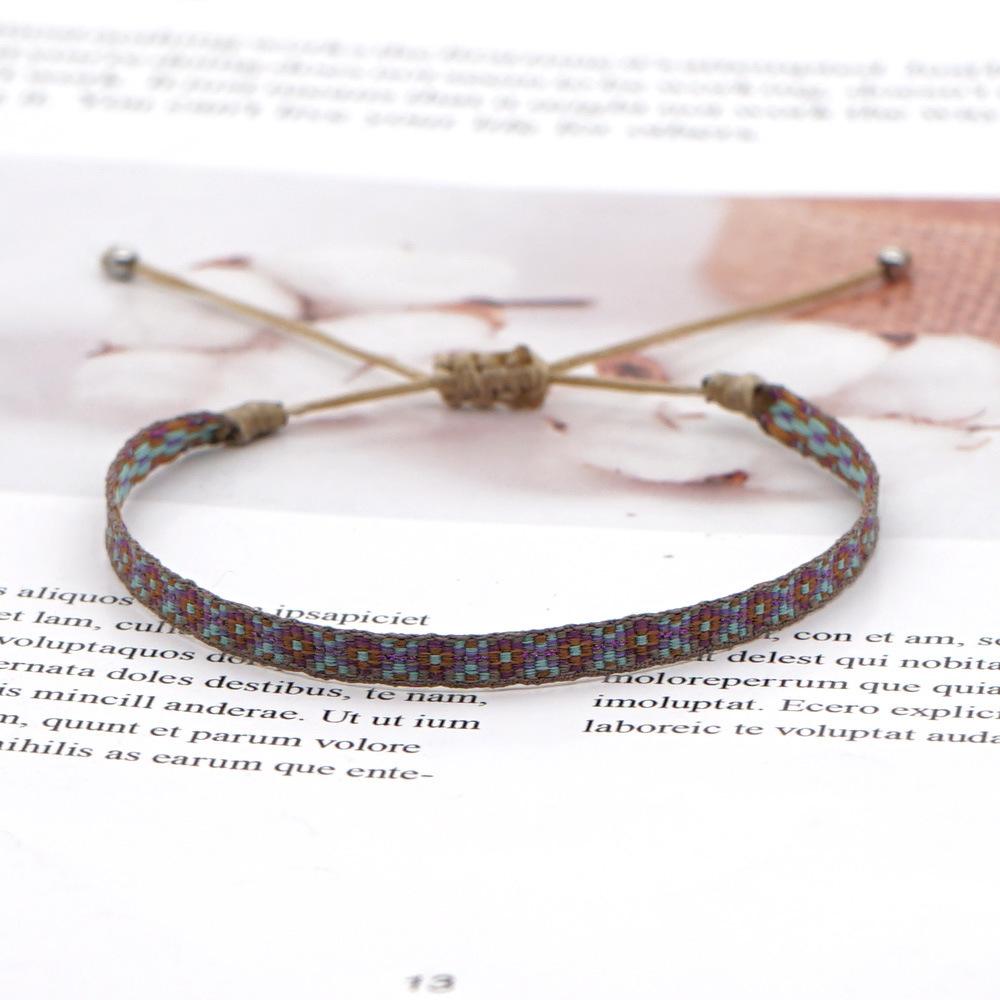 1 stuks Boheemse Etnische Lint Handgeweven Armband