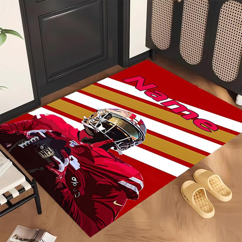 San Francisco 49ers (5) Personalized Name Office Carpet Stylish Decor for Living Room Bedroom Kitchen