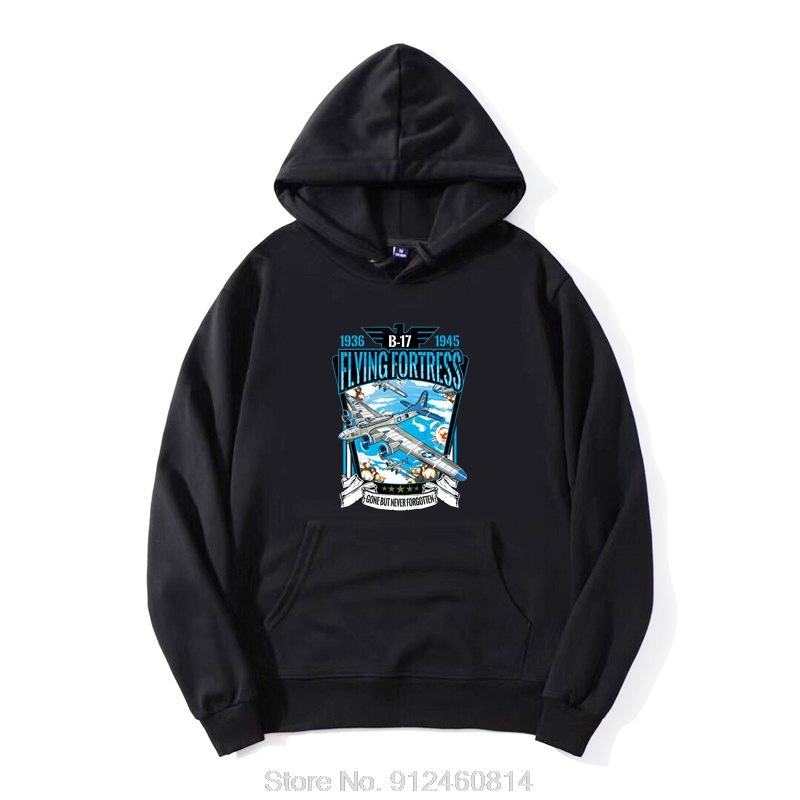 Vintage B17 Flying Fortress WW2 Heavy Bomber Aviator Gift Hoodie Men Cotton Hoody Hip Hop Sweatshirt Harajuku Streetwear
