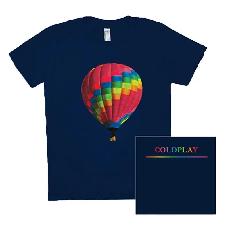 2025 T-shirt Classica Band Coldplay Musica Rock Britannica Uomo e Donna T-shirt Casual Manica Corta Magliette in Cotone Abbigliamento Estivo