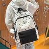 Sternenmuster Damenrucksack Colorblock Studenten-Schulranzen Reiserucksack