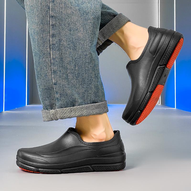 2026 Men Women EVA Chef Shoes Non-slip Waterproof Oil-proof Shoes Comfortable Workers Slippers Outdoor Fishing Shoes Size 36-45