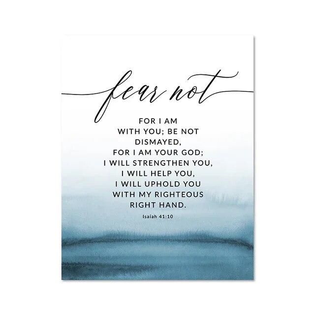 Christian Wall Pictures Psalm 121 Bible Verse Quote Canvas Painting Scripture Wall Art Prints Baptism Gift  Faith Poster Decor
