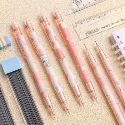 Crayon mécanique de couleur joli motif rose, pour écrire des étudiants, papeterie cadeau créatif, fournitures scolaires