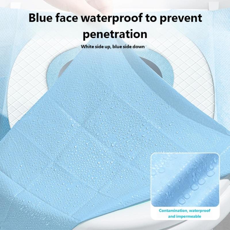 5PCS Premium Disposable Toilet Seat Covers Absorbent Cotton Layer Works On Most Toilets Great For Traveling