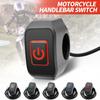 1pc Motorrad Geändert Schalter Scheinwerfer Horn Control ON OFF Button Lenker Montieren Wasserdichte Taste mit LED Licht ZPG