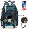 RiMan ONE PIECE Luffy Estampado Mochila Escolar Estudantil Adolescente Grande Capacidade Masculina e Feminina Lazer Viagem
