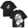 My Hero Academia Toga Himiko T-shirt Men's Clothing Manga Printed Vintage Washed Oversized T Shirt High Quality Cotton Tees Tops