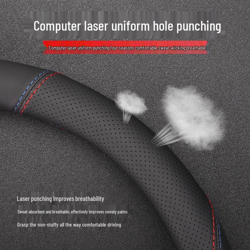 Universal Breathable Steering Wheel Cover for 24 Nio Models: ES6, ET5T, EC6, ET5, ES8, ET7 - Suitable for All Seasons