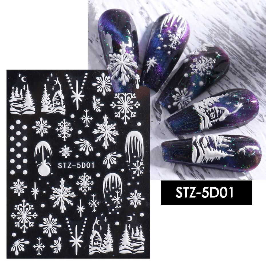 Abstract Line DIY Nail Stickers for Women Girls Nail Art Decorations Rose Gold Spring 3D Sliders for Manicure Nail Polish Decals