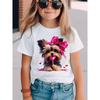 2025 Kids Clothes Summer T-Shirt Cat 3D Printing Tops Casual Short Sleeve Tee Fashion Girl T-Shirts Crew Neck Children's T-Shirt