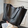 Stylish Black Tote Bag Large Capacity, Lightweight Vintage Shoulder Handbag for Work, Casual Outings Perfect Gift for Women, Daily Shoulder Bag