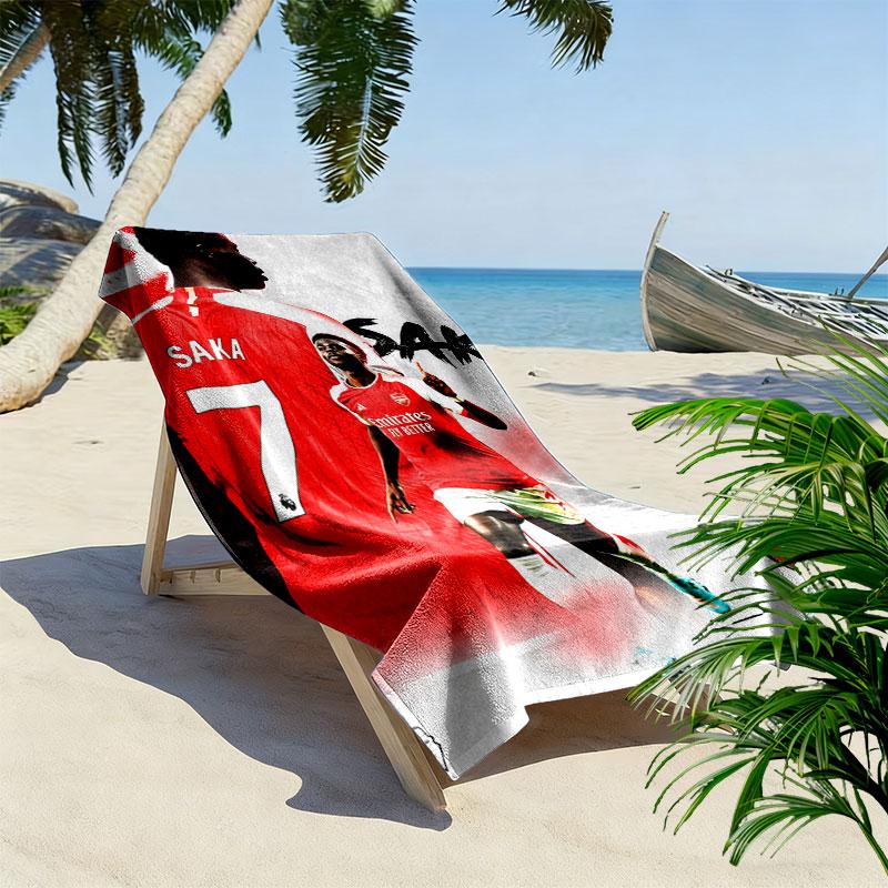 Bukayo Saka Soul Beach Towel, Large Soft Quick Dry Towel for Beach Camping Swimming