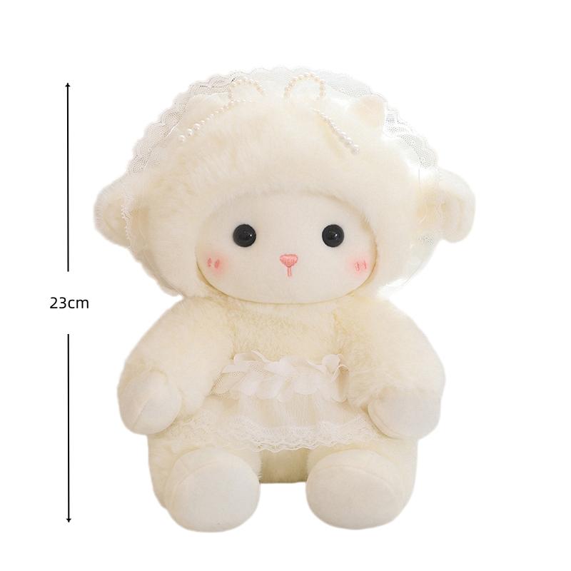 Süßes Schaf-Paar Lam Plüschtier Weiche Kuschelpuppe Für Kinder Mädchen Geburtstag Weihnachtsgeschenk Kawaii Zimmerdeko
