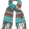 GRAVER [TASCHE&ACC] Herz Smile Bestickter Karomuster Schal_Smaragd