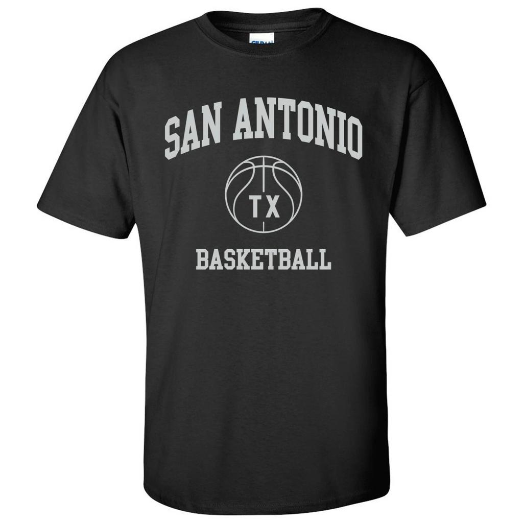 San Antonio Classic Basketball Arch Basic Cotton T-Shirt