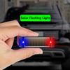 LED Solar Warning Light, Anti Rear End Collision No Wiring Flashing Light, Motorcycle Bicycle Rear Red and Blue Flashing Light