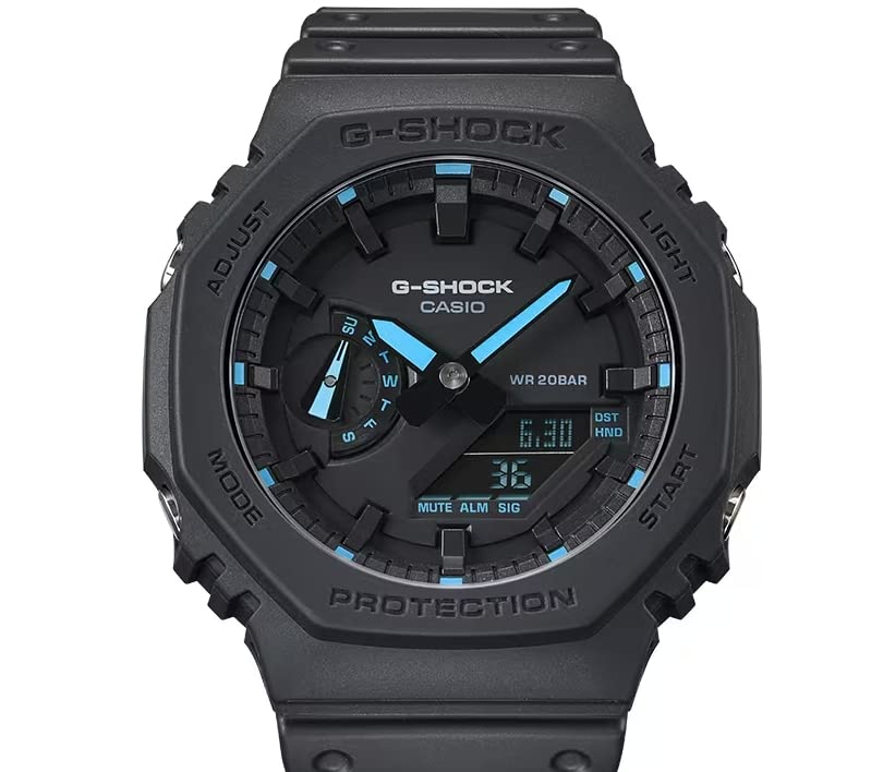 CASIO Neon Accent Blue G-Shock GA2100-1A2 Watch, Blue
