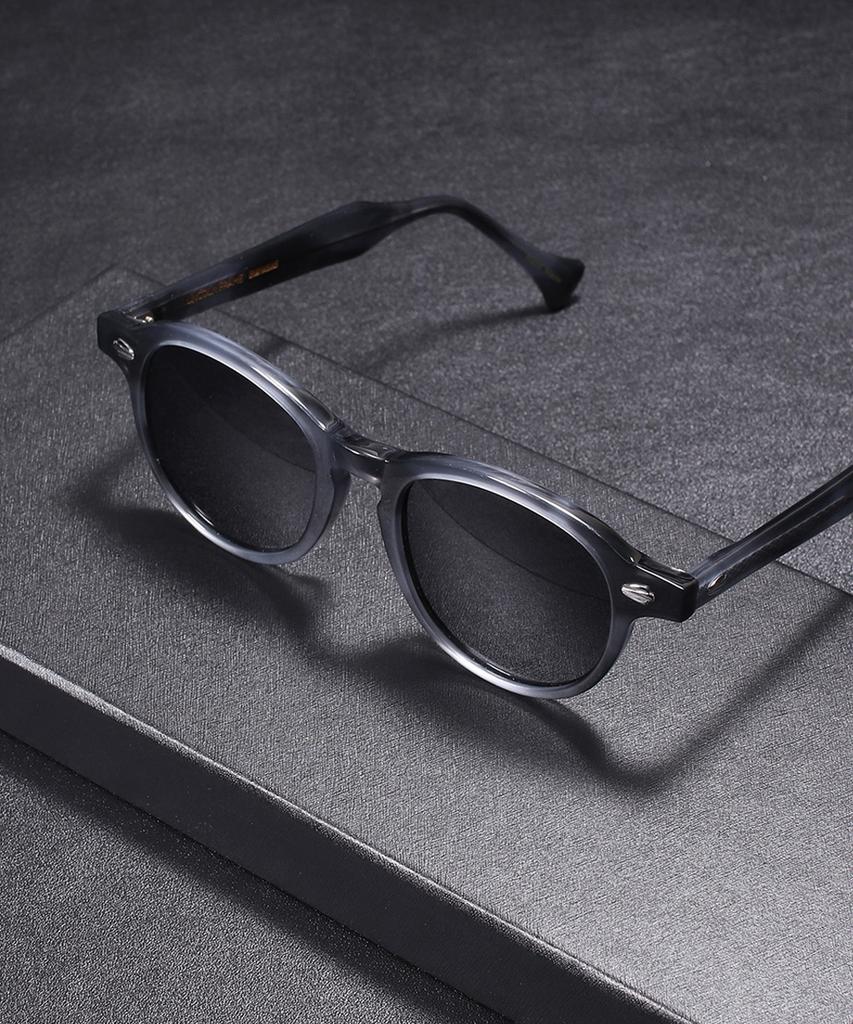 Lingkeonpeuleim Vintage524 Acetate Sunglasses Marble Gray