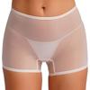 Womens Sheer Stretchy Glossy Low Waist Boyshort Boxer Underwear