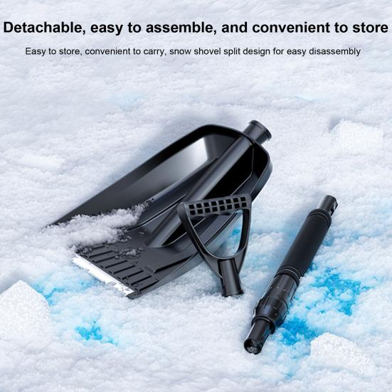 Snow Shovel Lightweight Foldable Snow Shovel Car Trunk Compact Portable Snow Shovel with Non-Slip Grip Snow Removal Tool