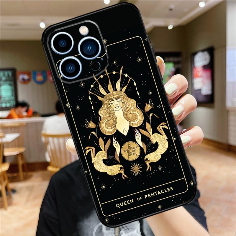 Witches Moon Tarot Mystery Totem Phone Case For iPhone 18 11 12 13 14 16 15 Pro Max Mini XS X XR 7 8 Plus Soft Cover Shell