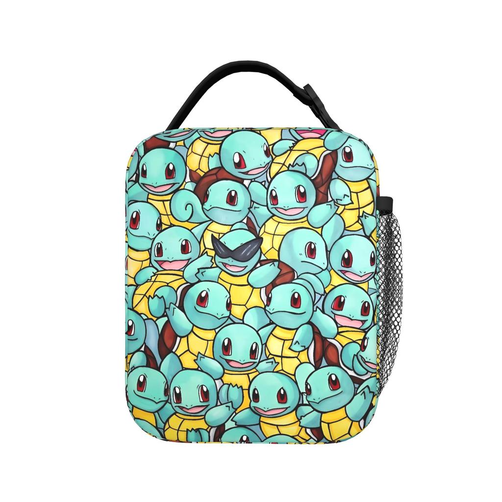 Squirtle Dot Anime Lunch Bag For Child Designer Office Lunch Box Casual Portable Insulated Oxford Cooler Bag