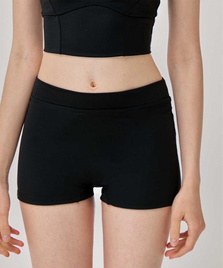 VIKINI VENDER Simple Line Rash Shorts - Black