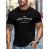 Heren 100% Polyester Zomer Casual T-shirt - Zacht Ademend Rond Hals Kortmouwige Tee met "The Originals" Print